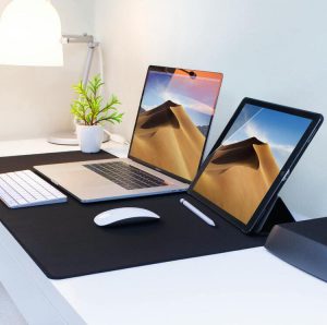 laptops on a desk