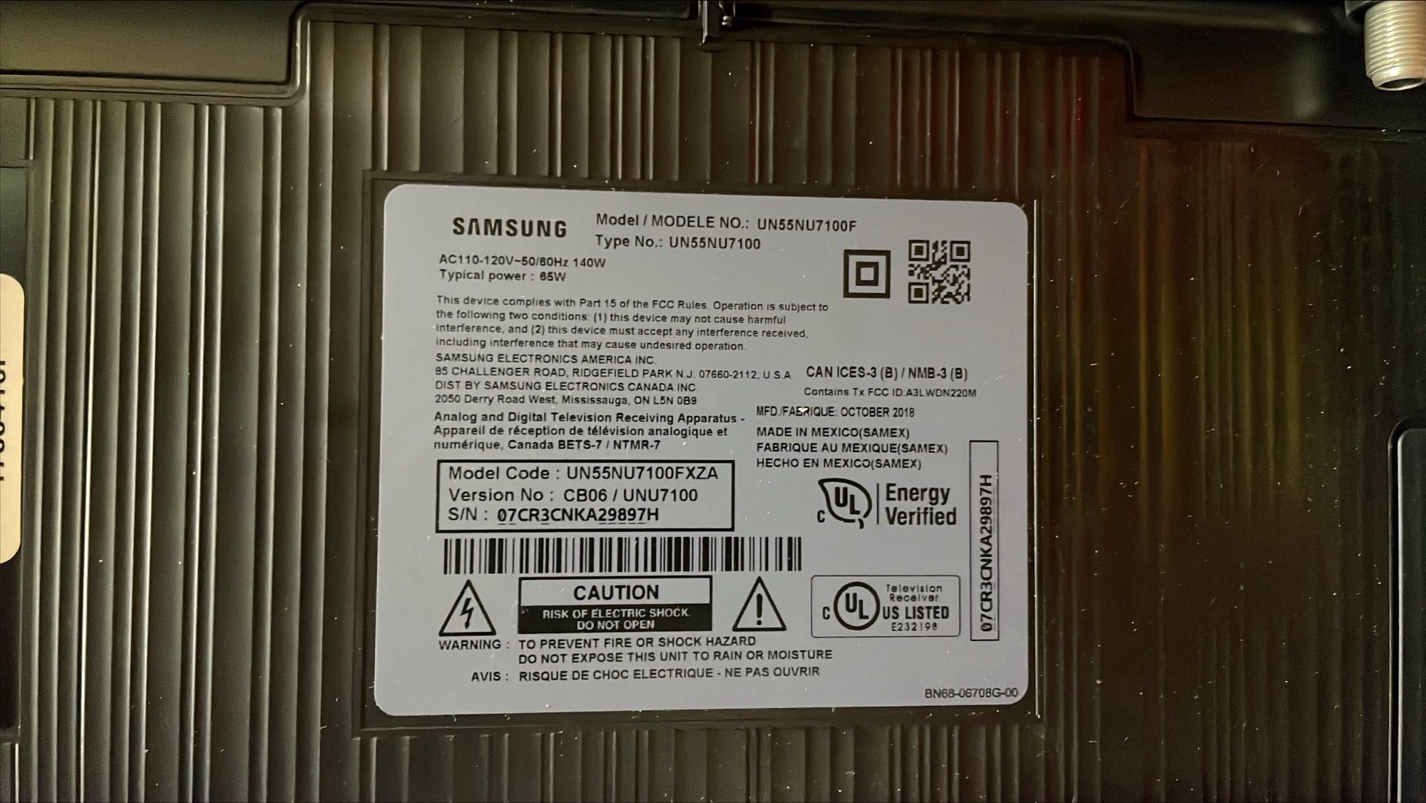 Samsung 55" 4K UHD Smart LED TV